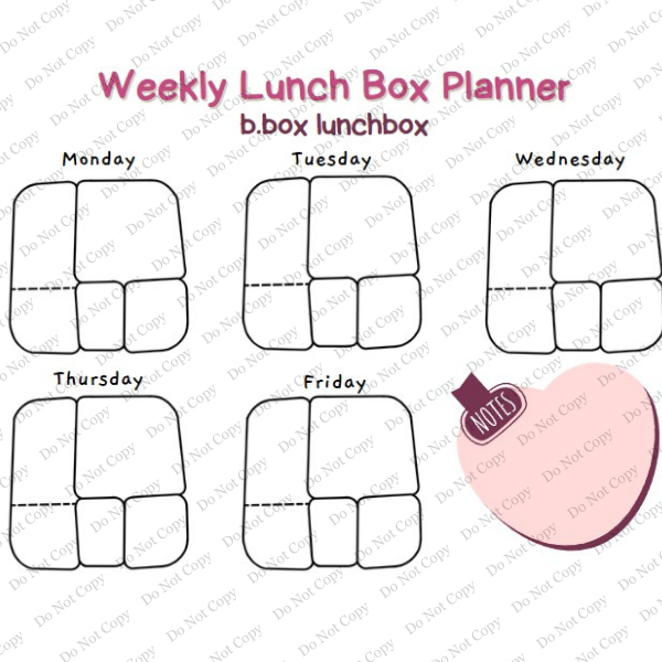 Munchkin Bento Meal Planner Daily Weekly Meal Snacks 